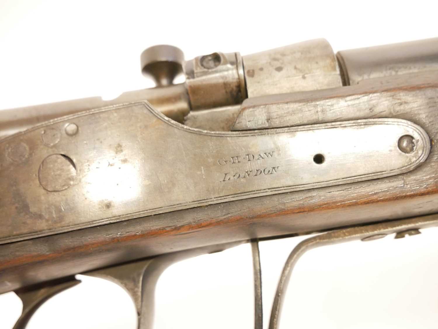 George Henry Daw of London experimental (possibly unique) breech loading .577 rifle, made from a - Image 7 of 20