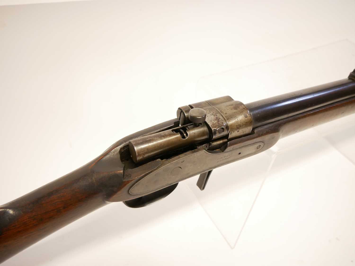 George Henry Daw of London experimental (possibly unique) breech loading .577 rifle, made from a - Image 5 of 20