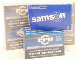 Two hundred and eighty seven rounds of .30-06 ammunition LICENCE REQUIRED