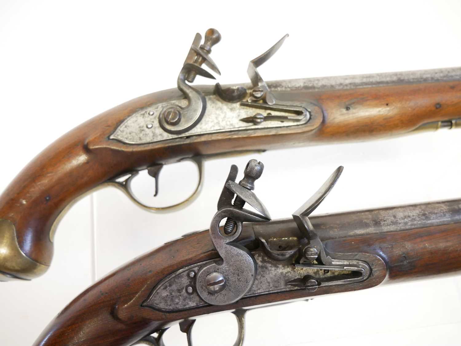 Pair of .650 flintlock belt pistols - Bild 3 aus 11