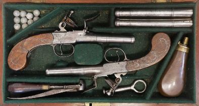 Pair of Flintlock pistols by Stanton