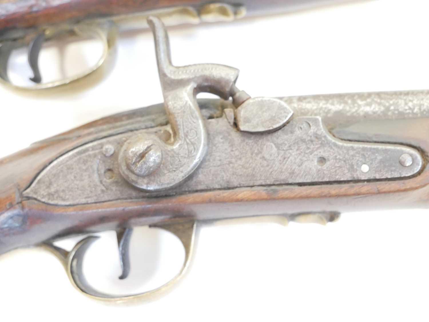 Matched together pair of percussion pistols - Image 10 of 11