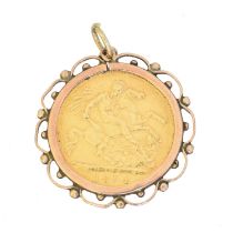 A Victorian half sovereign,