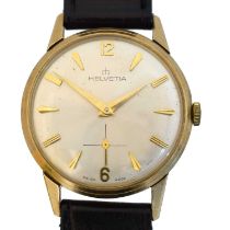 A 9ct gold Helvetia manual wind wristwatch,