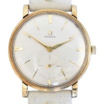 A 9ct gold Omega manual wind wristwatch,