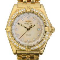A ladies 18ct gold Breitling 'Wings' quartz wristwatch,