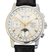 A Longines Automatic Conquest Chronograph wristwatch,