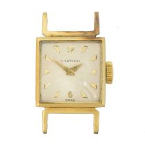 An early 20th century 18ct gold Cartier manual wind wristwatch,