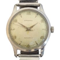 A stainless steel Garrard automatic wristwatch,