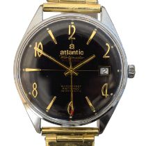 A steel Atlantic 'Worldmaster Original' manual wind wristwatch,