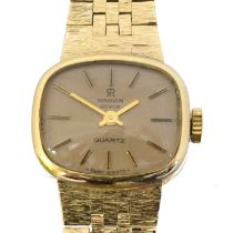 A 9ct gold quartz Marvin Revue wristwatch,