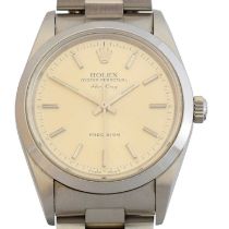 A stainless steel Rolex Oyster Perpetual Air-King Precision wristwatch,