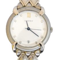 A Chaumet stainless steel quartz calendar 'Elysées' wristwatch,
