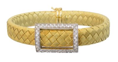 A diamond bangle,