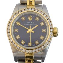 A ladies steel and gold Rolex Oyster Perpetual wristwatch,
