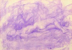 Allan Cownie (Welsh 1927-2015) "Nude Reclining"