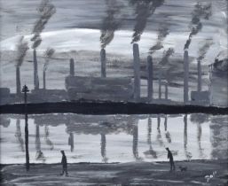 Vincent Dott (British 20th/21st century) "Reflections of Factories"