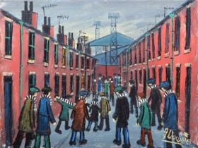 James Downie (British 1949-) "Going to the Match"