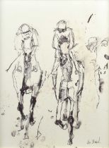 Tim Steward (British 1975-) Horse racing study