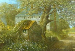 John Shelley (British 1938-2020) "Wood End Cottages"