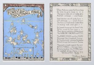 Millburn Baker (British 20th century) "The Forest Football Final"