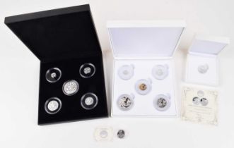 A selection of various Pure Silver sovereigns and sovereign collections.