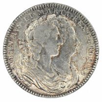 A William and Mary silver coronation medal.