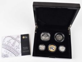 The Royal Mint 2010 UK Silver Piedfort Set.