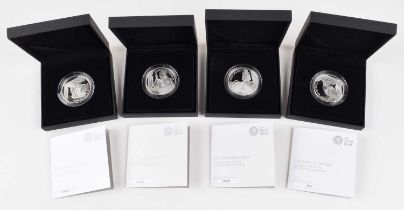 The Tower of London, 2019 UK £5 Silver Proof Four-Coin Set.