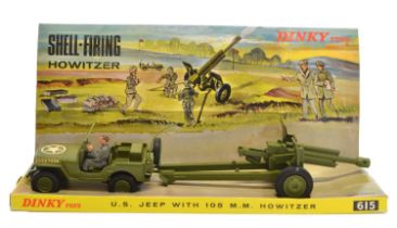 Dinky Toys No. 615 US Jeep with 105mm Howitzer