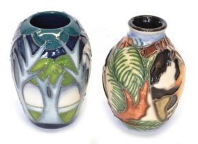 Two miniature Moorcroft vases