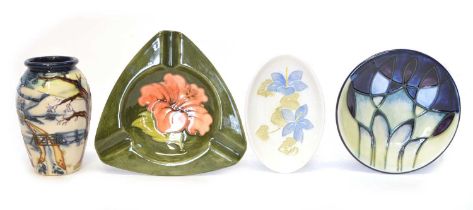 Mixed group of four pieces of Moorcroft