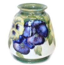 Pansy pattern vase William Moorcroft for James MacIntyre