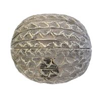 An early 19th century silver nutmeg grater,
