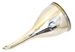 A George III silver wine funnel,