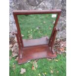 A 19th mahogany swing frame toilet mirror, plate dimensions 17ins x 13ins