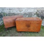 A 19th century mahogany gate leg dining table, 60ins x 46ins, together with a 19th century oak