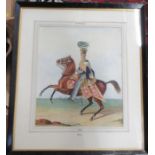 F W Barry, after a work by Denis Dighton, watercolour, 10th Hussars Officer, portrait of a