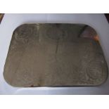 Eight Silver plate place mats and two silver plate serving mats