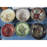 Four Carlton Ware bowls, decorated in various patterns, together with two Wilton Ware bowls,