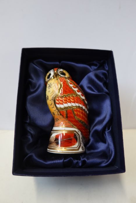 A Royal Worcester boxed Tawny Owl snuffer, from the Connoisseur Collection