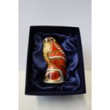 A Royal Worcester boxed Tawny Owl snuffer, from the Connoisseur Collection