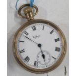 A Waltham gold plated open face pocket watch