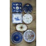 A collection of Carlton Ware plates and dishes, together with an oval Crown Devon dish and a
