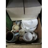 Three boxes of china to include Royal Worcester