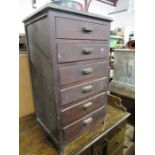 A chest of drawers, width 22ins, height 37.5ins, depth 17.5ins