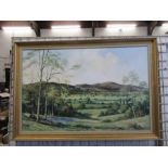 Alan King, oil on board, Malvern Hill from the South/East, 18.5ins x 28.5ins