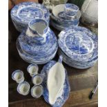 A Spode Italian pattern blue and white dinner service
