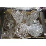 Box of assorted glass ware.