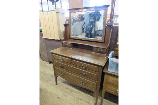 An Edwardian mahogany dressing chest, together with an oak sideboard, a modern gateleg table and - Image 1 of 4